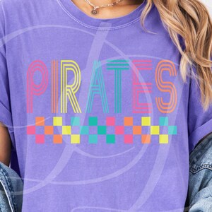 Pirates NEON Checkered Digital Download