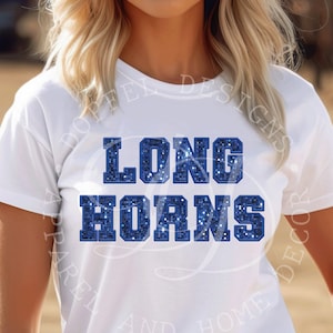 Longhorns Faux Sequin Embroidery Digital Download