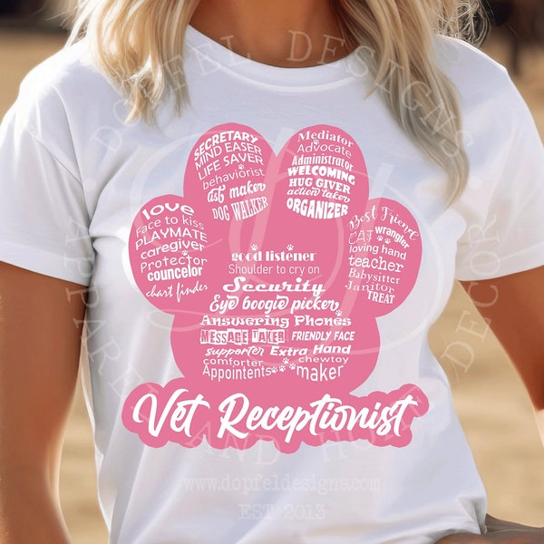 Veterinary Receptionist Digital Download - Two Files!