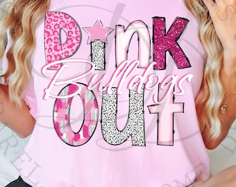 Maskotka Pink Out Bulldogs - Pobieranie cyfrowe - PNG