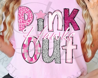 PINK OUT Hawks-mascotte - digitale download - png