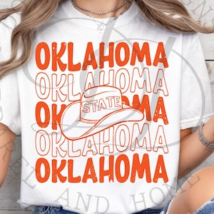 Oklahoma State Repeat with Cowboy Hat Digital Download