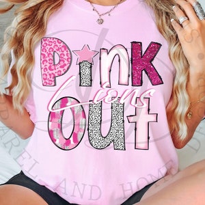 PINK OUT Lions Mascot - Digital Download - PNG