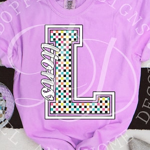 NEON Lions Checkered Digital Download