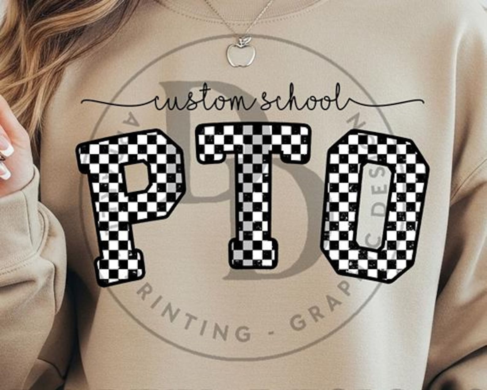 CUSTOM PTO Checkered School Design Digital Download - Etsy