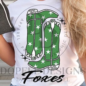 Caddo Mills Foxes Preppy Boots Digital Download