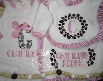 Baby Shower Gift Set / Baby Girl Coming Home Gift Set / Cadeau de douche de bébé personnalisé