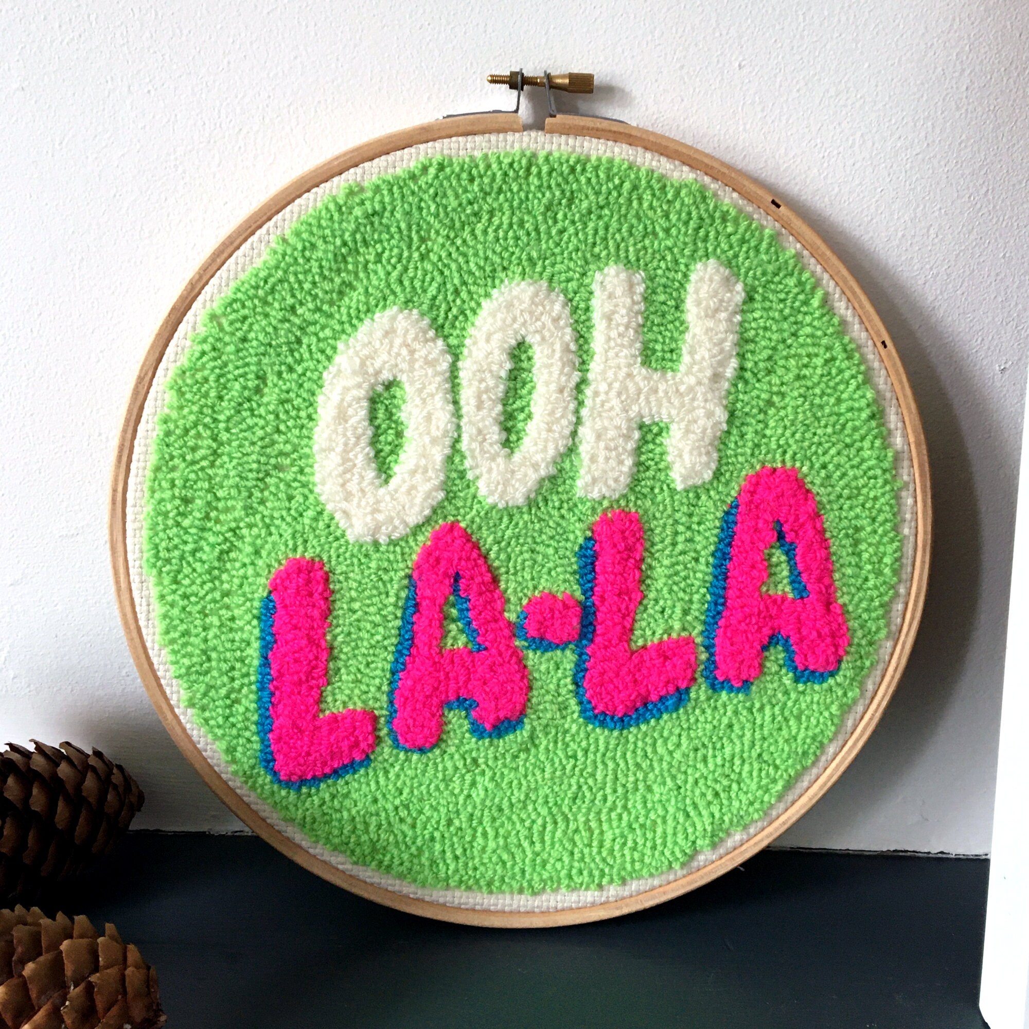 Punch Needle Wall Hanging Fibre Art Wall Hanging Type Print Etsy UK