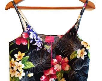 Hibiscus Floral Print Boxy Camisole