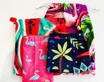 Reusable Zero Waste Fabric Gift Bags Mixed Pack