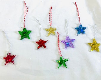 Handmade Resin Sparkly Star Decoration