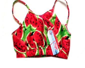 Retro Watermelon Print Bralet