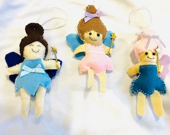 Handmade Felt Fairy Decorations