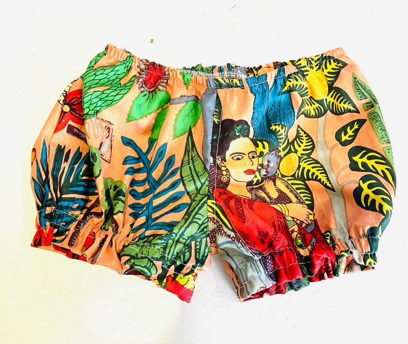 Frida Kahlo Frilled Leg Baby and Toddler Nappy Cover Bloomer Shorts image 1