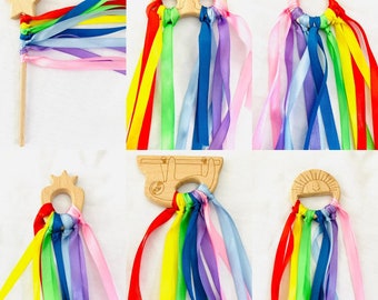 Rainbow Sensory Ribbon Ring