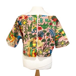 Frida Kahlo Print Cotton Boxy Blouse image 4