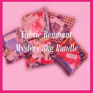 Mystery Bundle Large Mixed Packs of Fabric Remnants  for Crafting or Upcycling