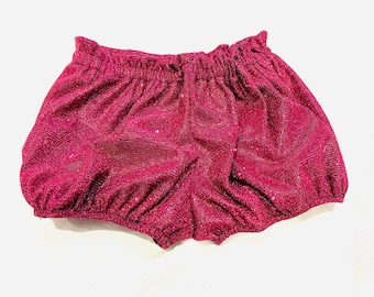 Sparkly Lurex Frilled Waistband Baby and Toddler Bloomer Shorts