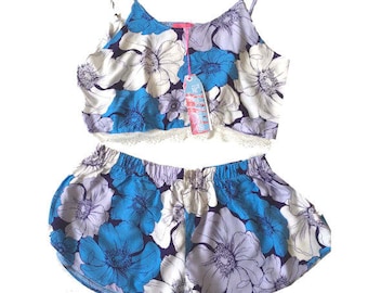 Floral Sketch Print Camisole and Shorts set