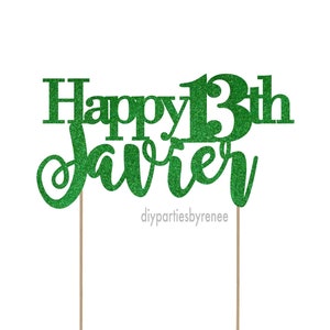 Cake Topper - Personalised - 20+Colours - NEXT DAY POST - 13th, 16th, 18th, 21st, 30th, 40th, 50th, 60th, 70th, 80th etc - Any Name & Age