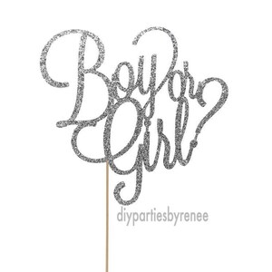Cake Topper - Baby Shower - 20+ Colours - NEXT DAY POST - Gender Reveal - Boy or Girl
