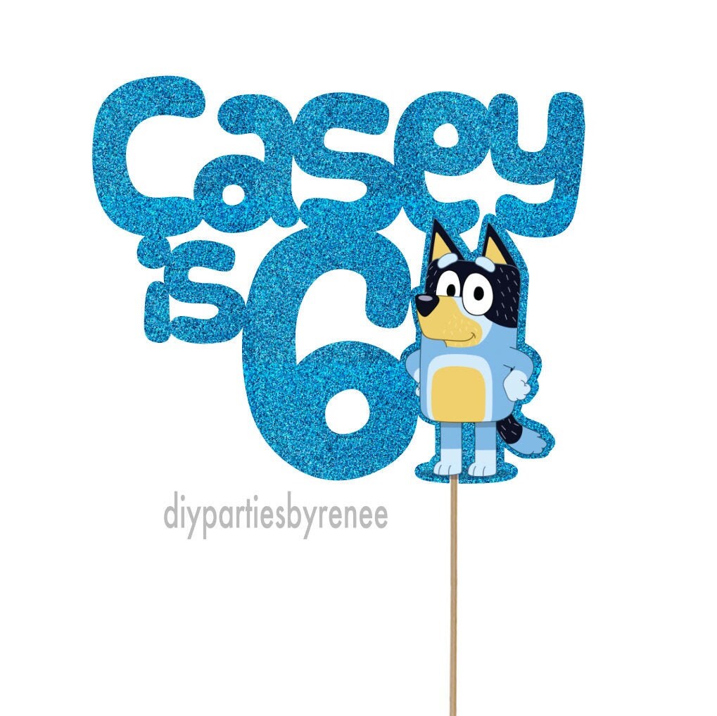 Cake Topper Themed 20colours NEXT DAY POST Bluey - Etsy