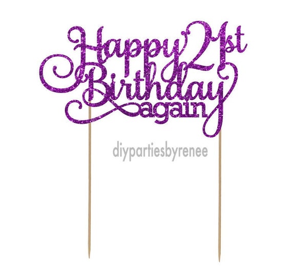Any Name Happy Birthday Generic NEXT DAY POST Cake Topper 20+ Colours