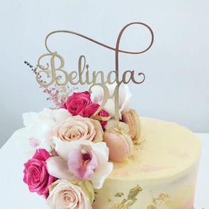 Customised Personalised Name Age Cake Topper - Any Name Any Age - Assorted Colours - Party - Celebration - Birthday Cake Topper