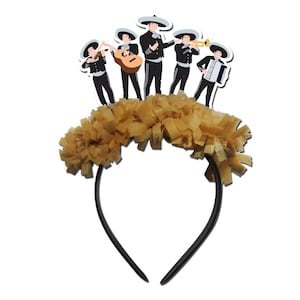 Tiara FREE personalization  headband with fringe party crown  party props head piece fiesta Gift party prop MARIACHI