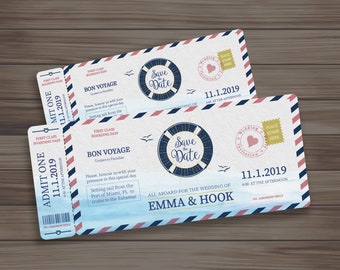 cruise wedding invitations etsy