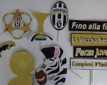 Juventus Photo booth Props soccer  fino alla fine  campioni D Italia  La Vecchia Signora  soccer ball Juventus