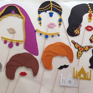Bollywood Photo booth Props  Photo Booth Props  photo booth props party Indian Photo booth let us know when your event is by month and date