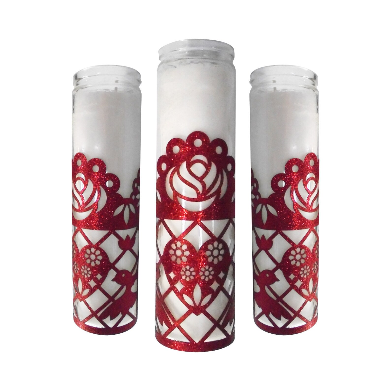 Valentine Day Papel Picado Candle Wrapper Decoration Invitation 1 ...