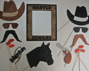 Western  photo booth props  Cowboy Photo Booth Props Sams Mustache