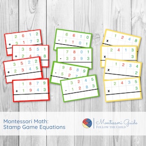 Équations mathématiques Montessori