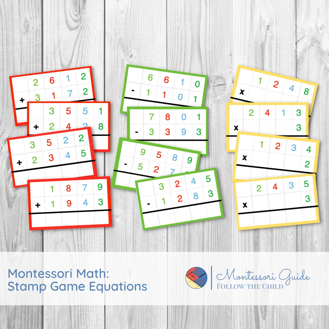 Montessori Math Equations