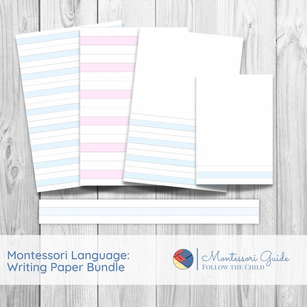 Montessori Writing Paper BUNDLE
