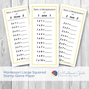 Montessori Multiplication Practice