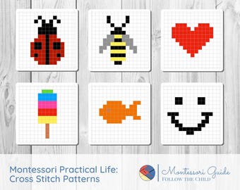 Beginner Cross-Stitch Patterns: 22 Easy Designs (Digital Download)