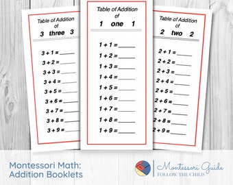 Montessori Addition Practice