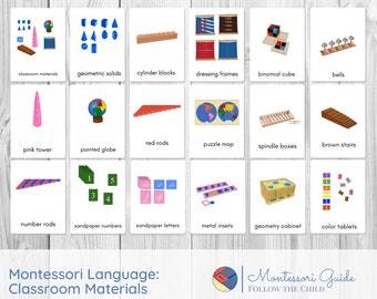 Classroom Materials Montessori Cards DIGITAL DOWNLOAD
