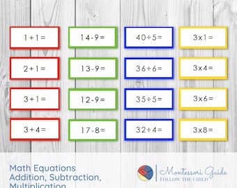 Montessori Math Equations (Work Charts)