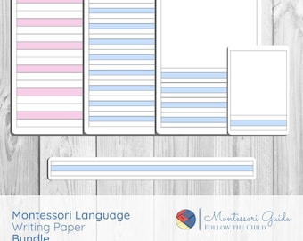 Montessori Writing Paper Bundle DIGITAL MATERIAL