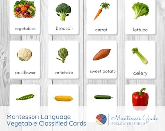 Vegetable Montessori Cards