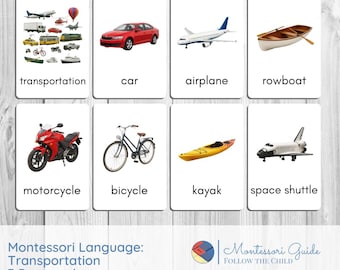 Transportation Montessori Cards