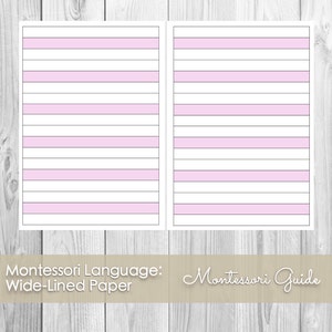 Carta Montessori a righe larghe