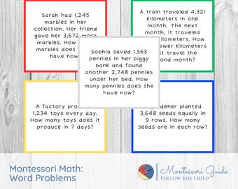 Montessori Word Problems