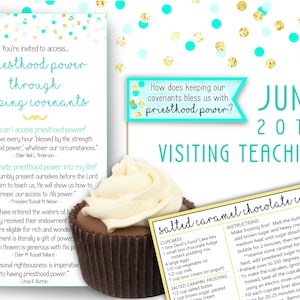 June 2017 Visiting Teaching Message Printables, LDS Relief Society, INSTANT DOWNLOAD, Priesthood Power Through Keeping Covenants