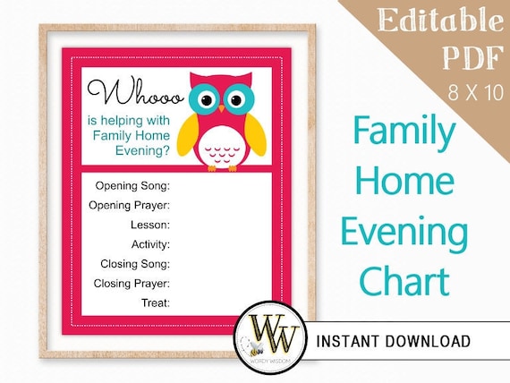 Family Home Evening Chart