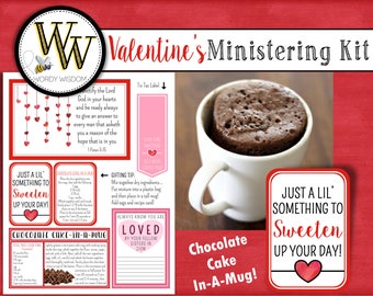 Valentine's Ministering Kit, Relief Society, Instant Download, February Ministering, Love